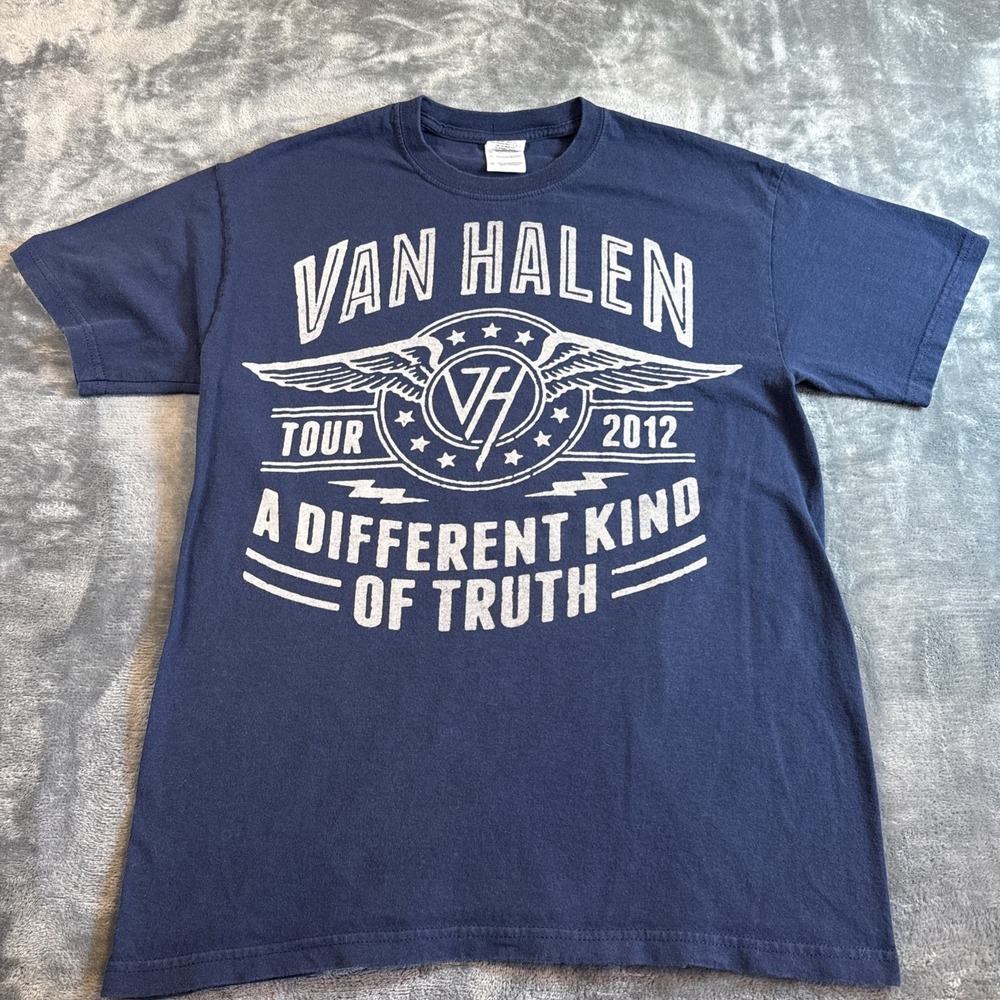 Van Halen 2012 Concert A Different Kind of Truth Tour T-Shirt Mens Medium Blue